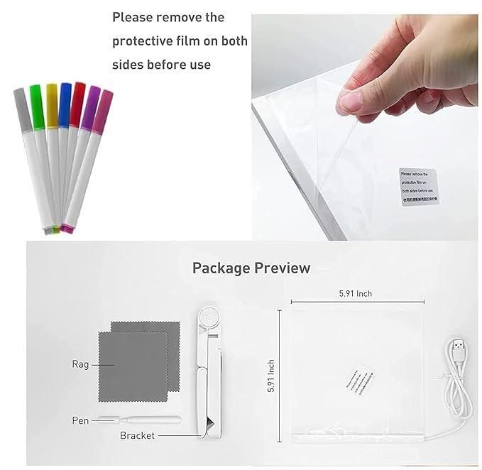 ✨ GlowWrite™ 3D LED Acrylic Message Board with 12 Pens ✨