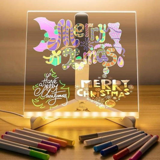 ✨ GlowWrite™ 3D LED Acrylic Message Board with 12 Pens ✨
