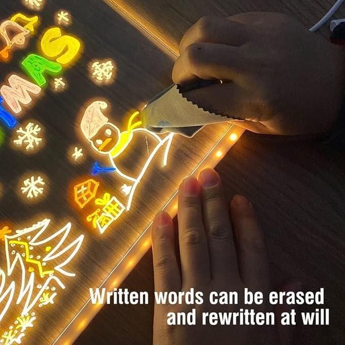 ✨ GlowWrite™ 3D LED Acrylic Message Board with 12 Pens ✨